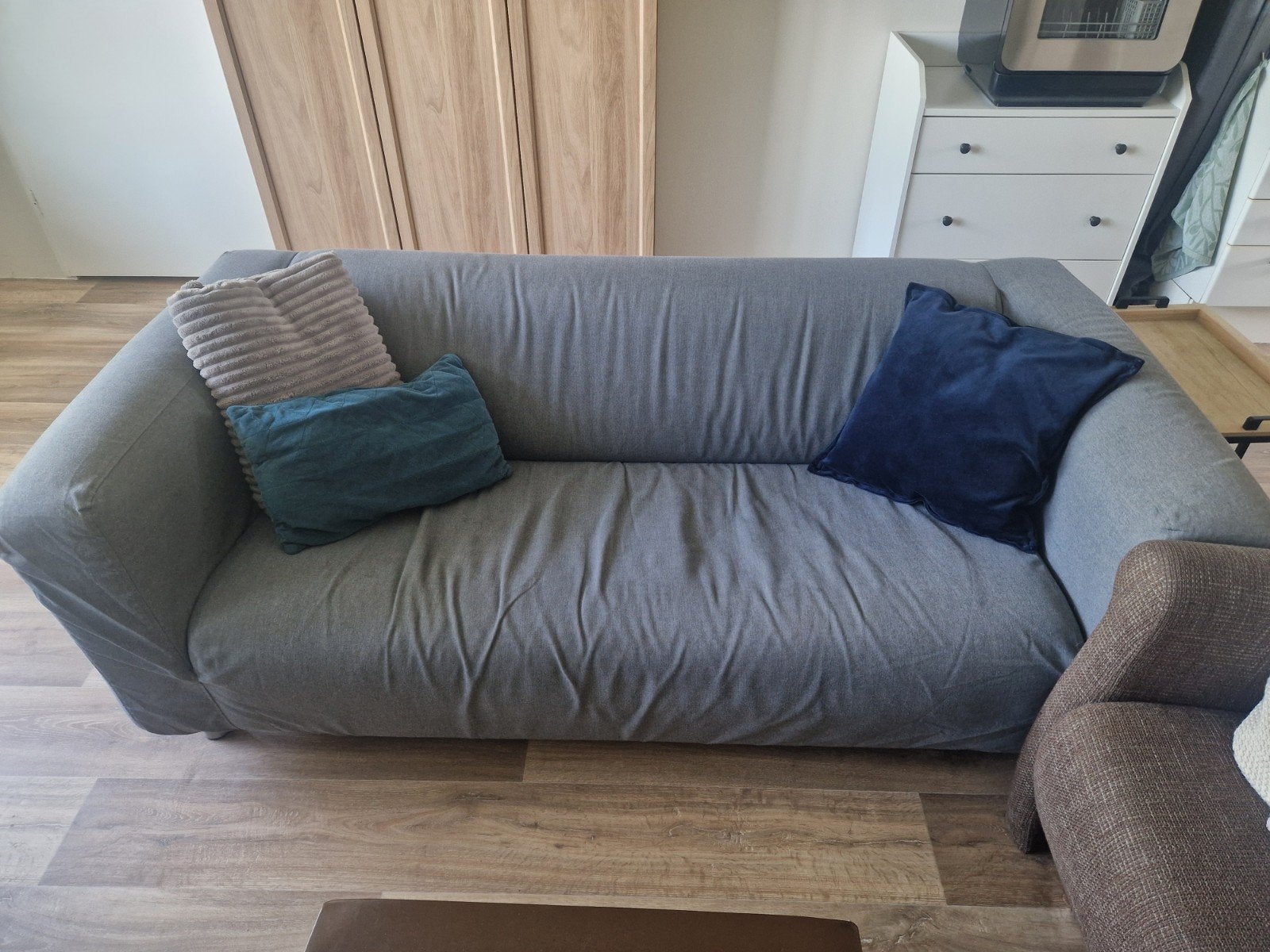 IKEA Klippan bank - grijs, afneembare hoes, Gebruikt, 150 tot 200 cm, Tweepersoons, 75 tot 100 cm