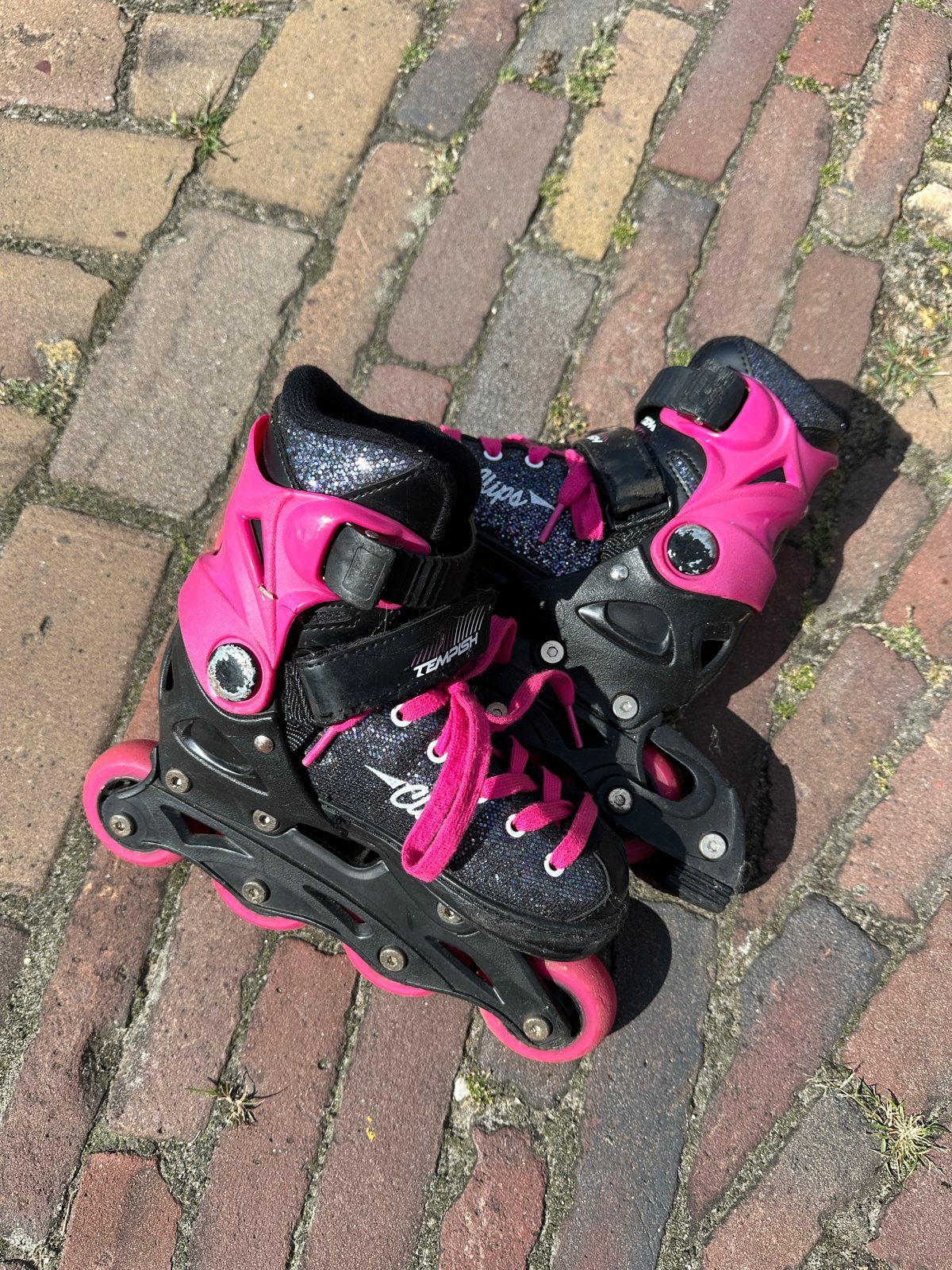 Tempish inline skates roze/zwart - verstelbaar 29-32, Overige merken, Kinderen, Ophalen of Verzenden, Inline skates 4 wielen