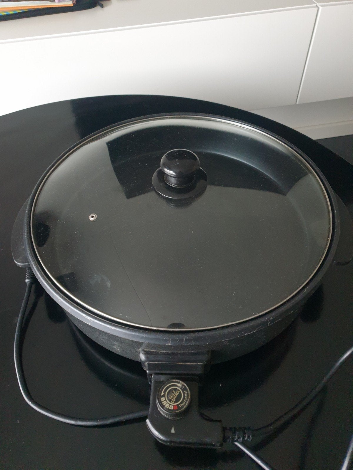 Elektrische Pizza Pan - Multifunctionele Koekenpan, Minder dan 45 cm, Pizzaoven, Ophalen of Verzenden, Gebruikt