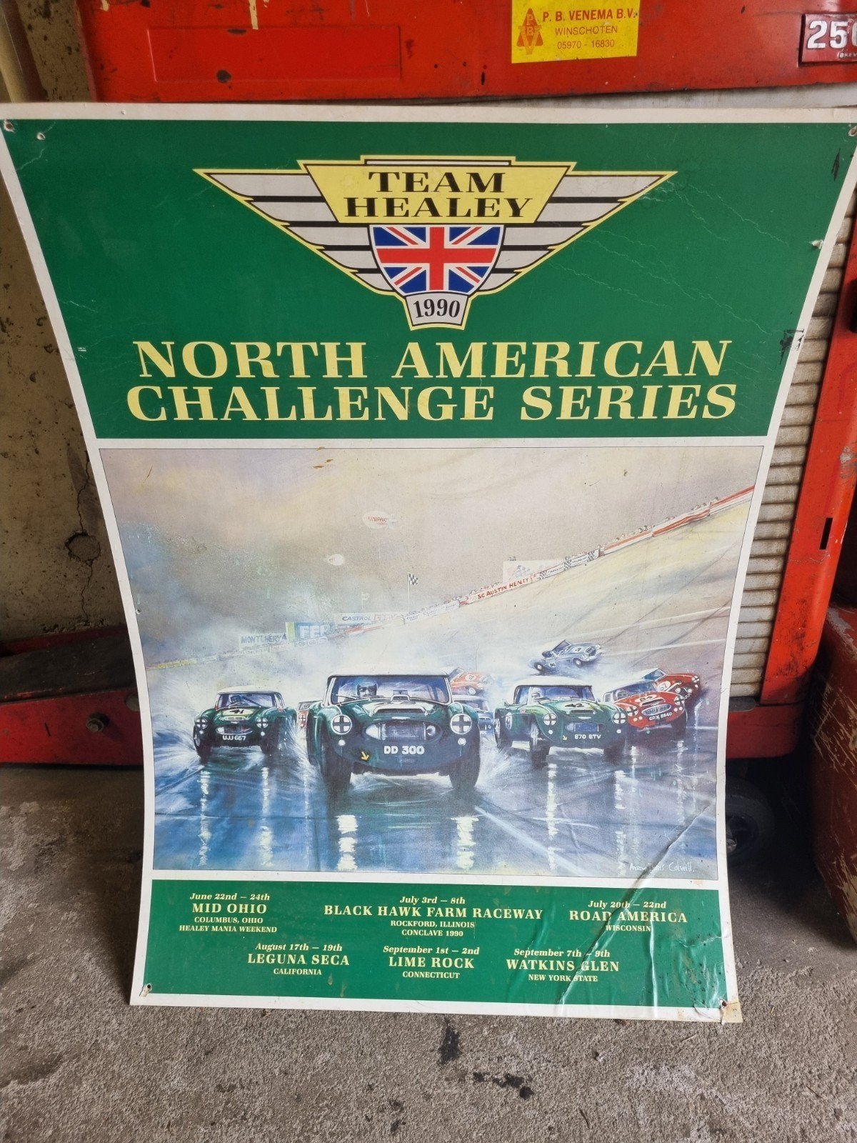 Austin Healey en race posters, Ophalen