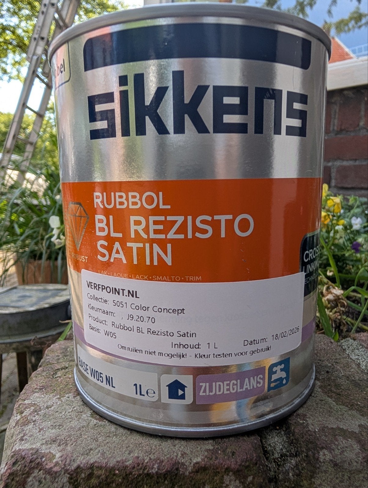 Sikkens Rubbol BL Rezisto Satin J9.20.70 - Watergedragen, Doe-het-zelf en Verbouw, Verf, Beits en Lak, Ophalen, Nieuw, Lak, Minder dan 5 liter