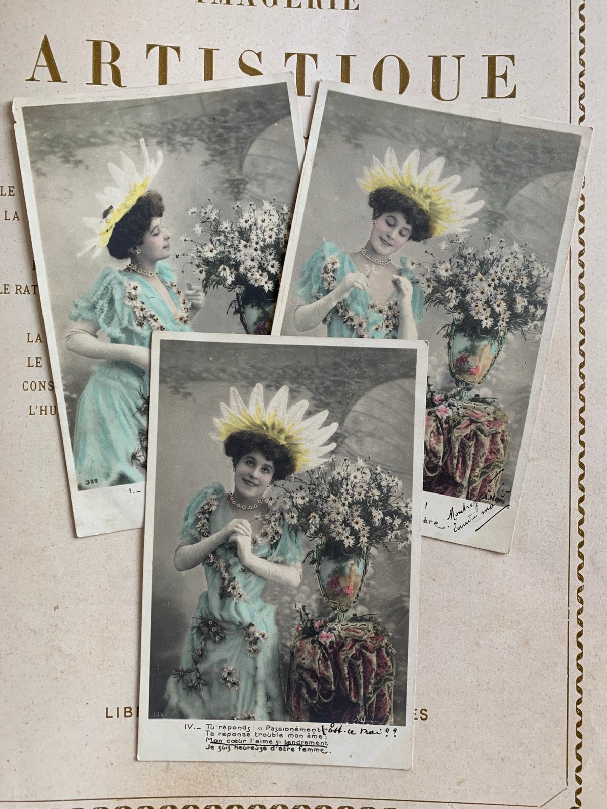Januari 1906 Dame met Margrietenhoed (KM), Ophalen of Verzenden, Voor 1920, Gelopen, Overige thema's