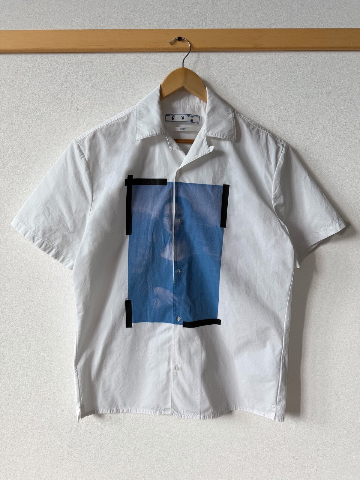 Off-White Mona Lisa Print Short Sleeve Shirt White, Ophalen of Verzenden, Zo goed als nieuw, Wit, Halswijdte 39/40 (M)