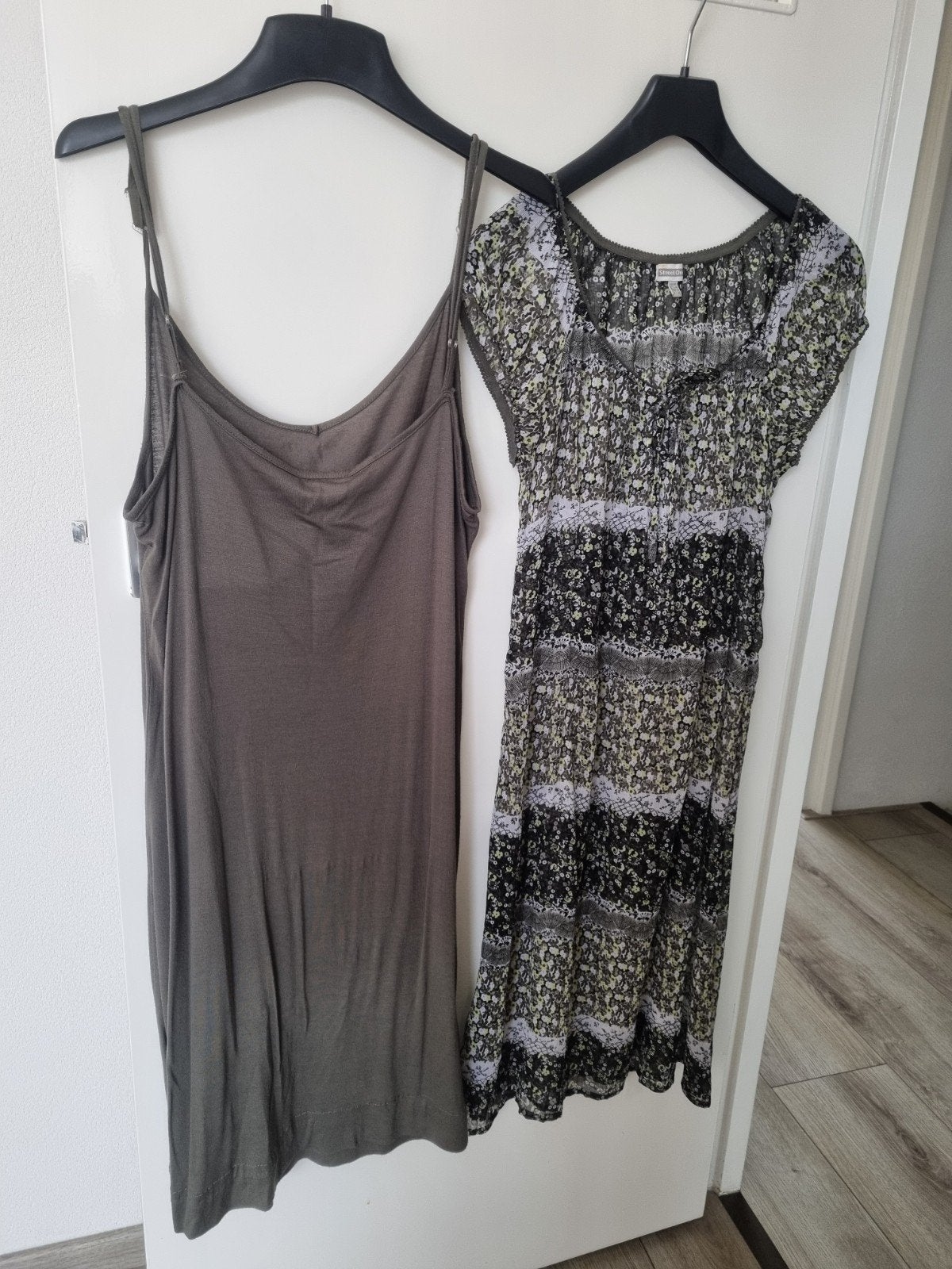 Street One jurk met bloemenprint en onderjurk, Street One, Zo goed als nieuw, Knielengte, Groen