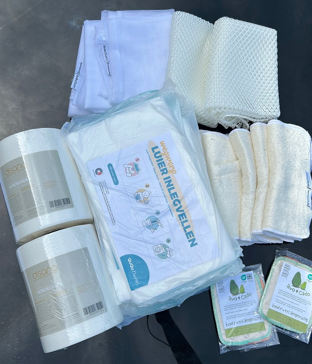 Diverse accessoires: inlegvellen, wasnet, doekjes etc, Ophalen of Verzenden, Nieuw, Overige merken, Standaard