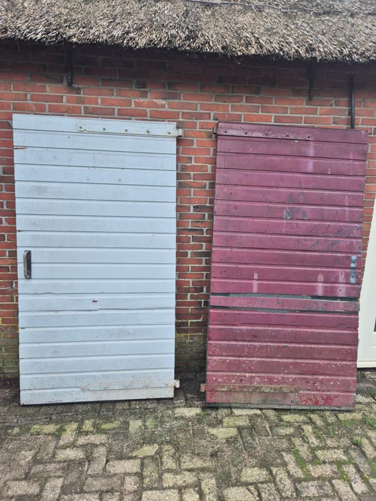 Zware houten schuurdeuren - Diverse maten, Gebruikt, Buitendeur, 200 tot 215 cm, Hout
