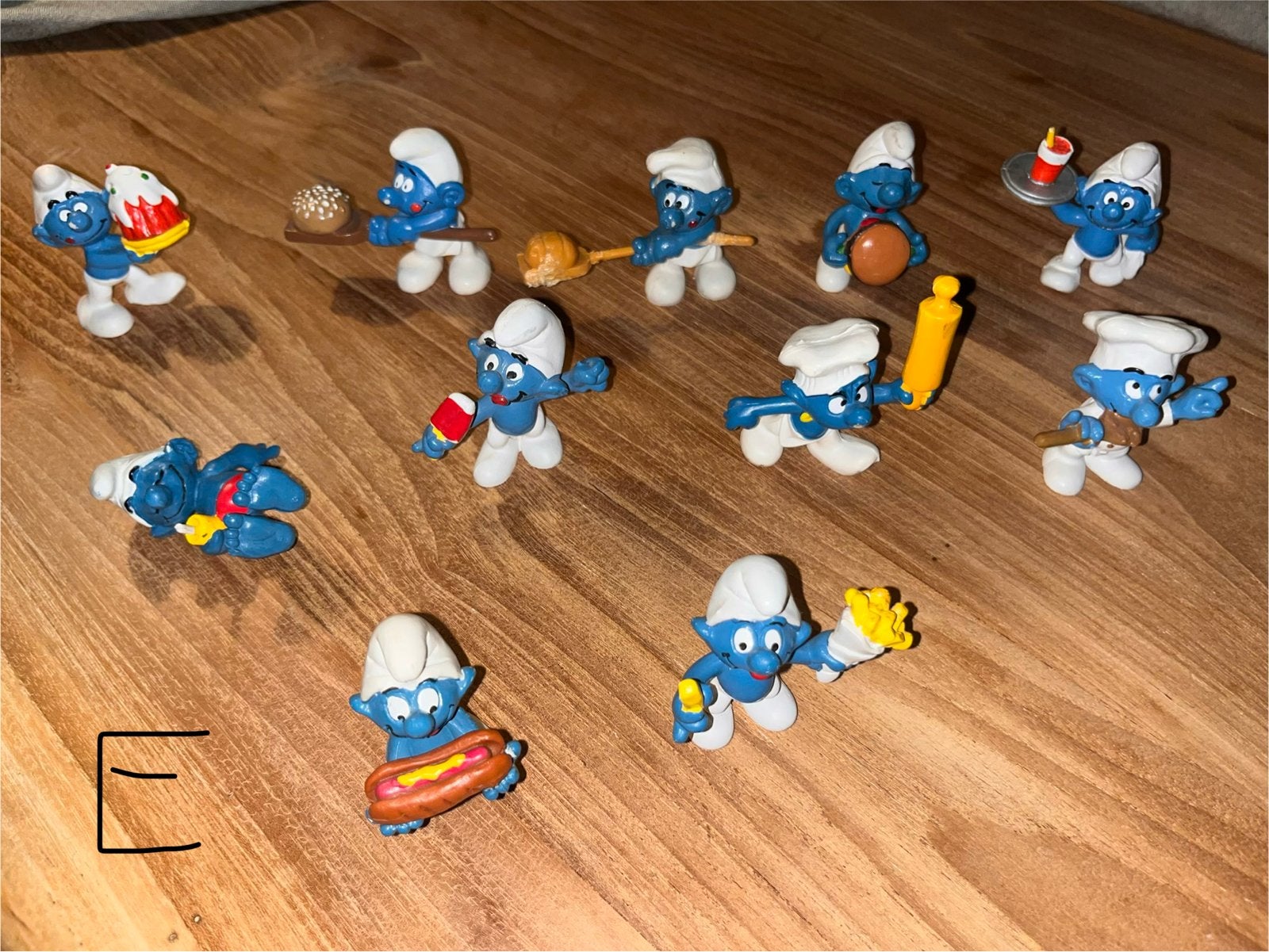 set E-11 eet Smurfen, aantal bijzondere, Ophalen of Verzenden, Gebruikt, Verschillende Smurfen, Poppetje, Figuurtje of Knuffel