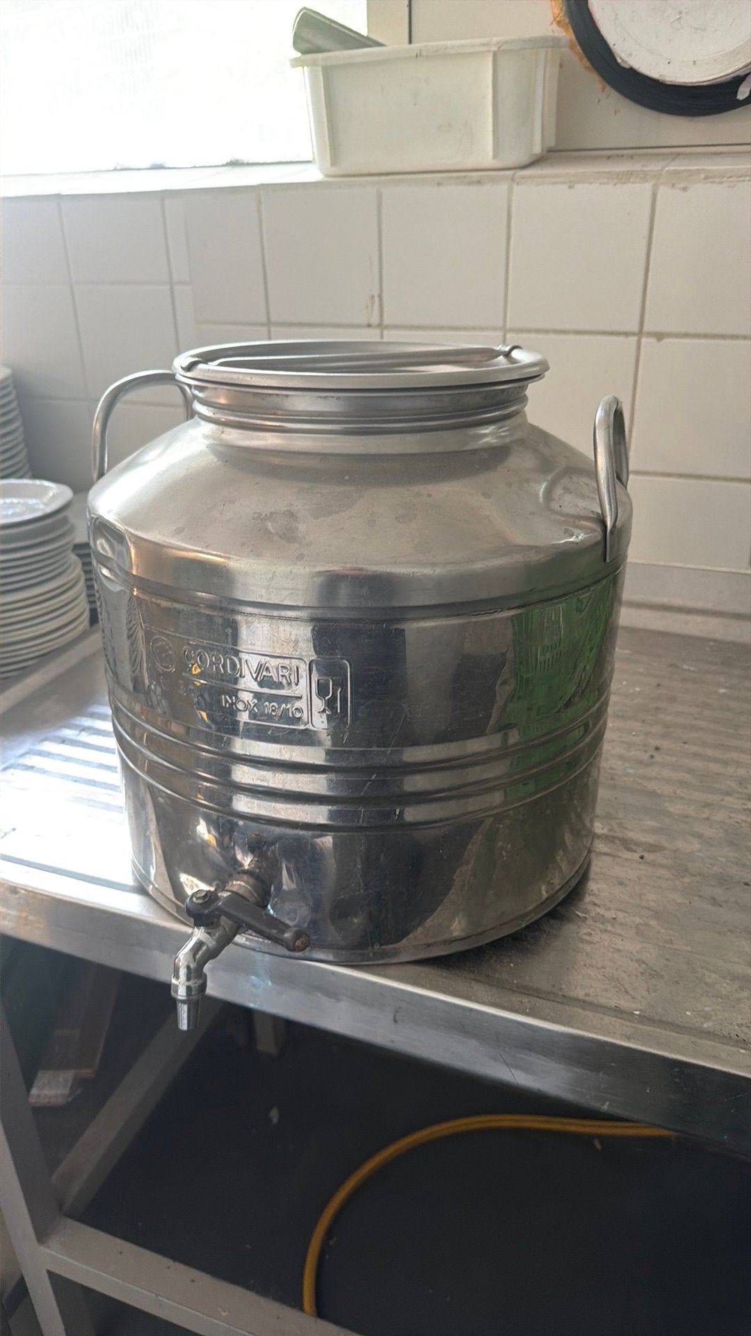 Rvs olijfolie vat 30 liter, Ophalen of Verzenden, Zo goed als nieuw, Rvs