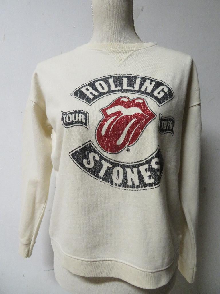 Dames sweater Rolling Stones Tour 1978 maat M ?, Maat 38/40 (M), Wit, Ophalen of Verzenden, Onbekend