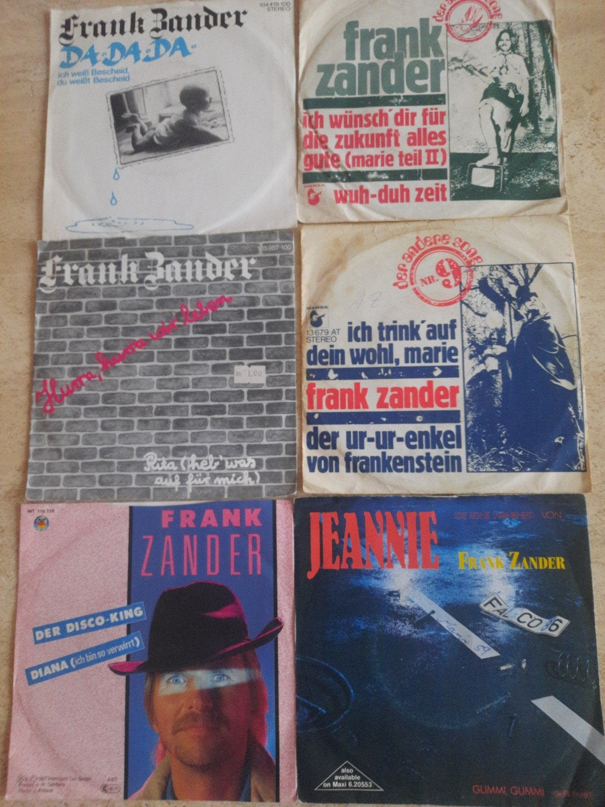 11x vinyl singels van Frank Zander, Cd's en Dvd's, Vinyl Singles, Ophalen of Verzenden, Zo goed als nieuw, Nederlandstalig