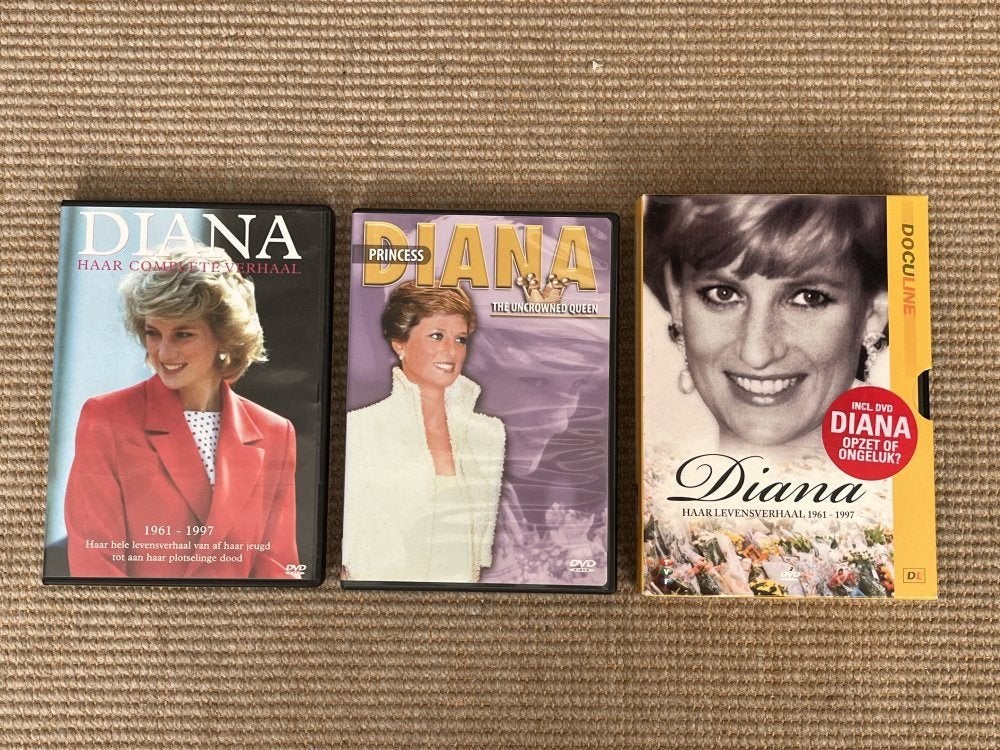 Princess Diana | 3 verschillende verhalen | 4 DVD's, Cd's en Dvd's, Dvd's | Documentaire en Educatief, Alle leeftijden, Inclusief doosje