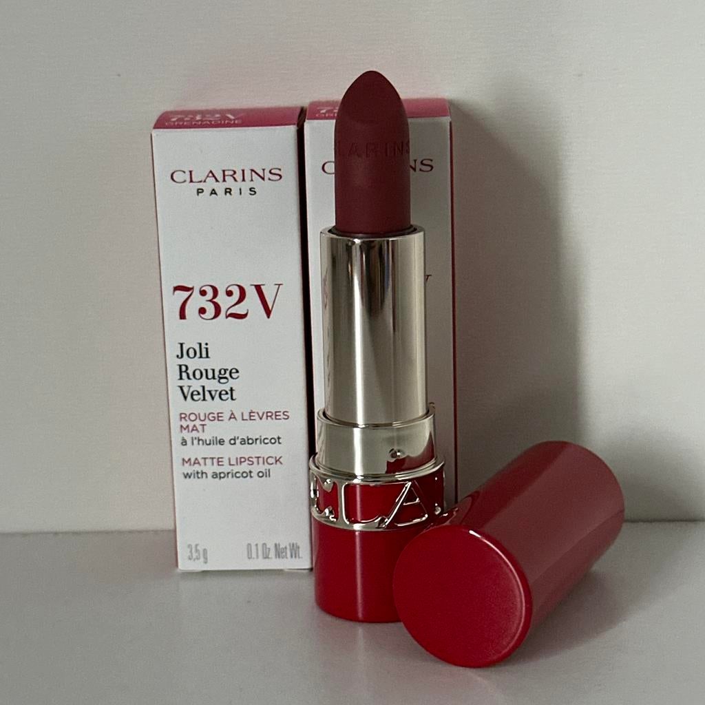 Clarins Joli Rouge Velvet Matte Lipstick #732V Grenadine#, Sieraden, Tassen en Uiterlijk, Uiterlijk | Cosmetica en Make-up, Ophalen of Verzenden