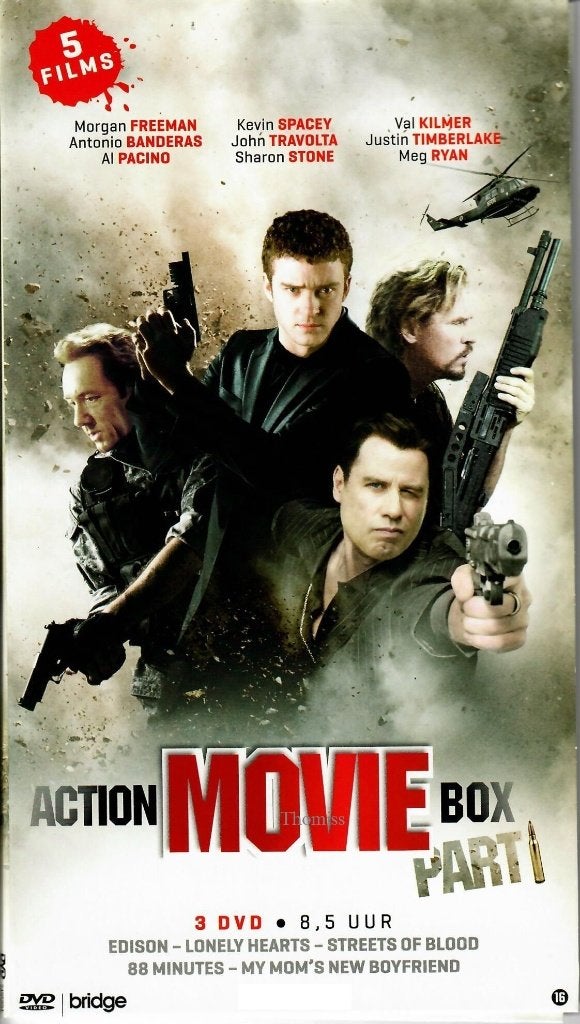 TE KOOP 5 DVD FILM’S “MOVIE BOX”, Vanaf 16 jaar, Boxset, Actie, Ophalen of Verzenden