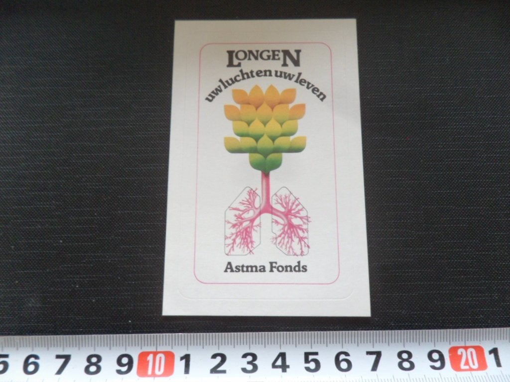 sticker Longen uw lucht en uw leven  Astma Fonds, Ophalen, Zo goed als nieuw