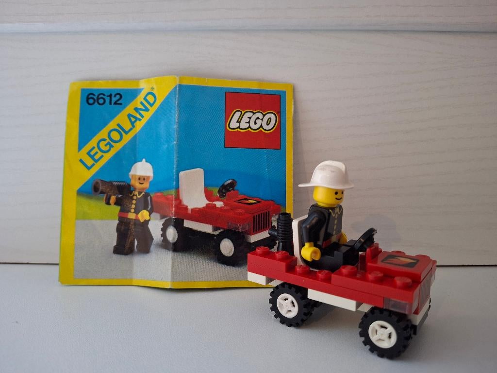 Lego 6612 Fire chief's car 1986, Ophalen of Verzenden, Gebruikt