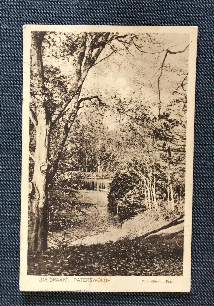 Paterswolde, De Braak, Verzamelen, Ansichtkaarten | Nederland, Ophalen of Verzenden, 1920 tot 1940, Gelopen, Drenthe