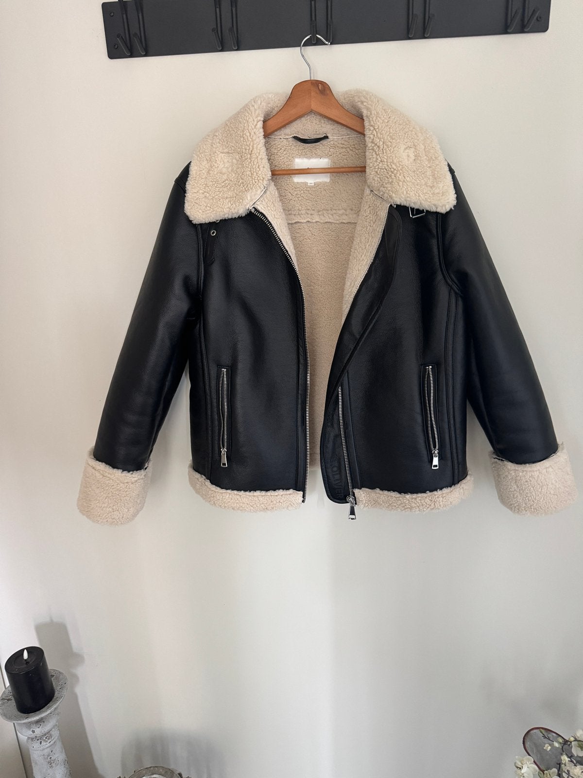 S.Oliver biker winterjas, Ophalen of Verzenden, Zo goed als nieuw, Maat 38/40 (M), Zwart