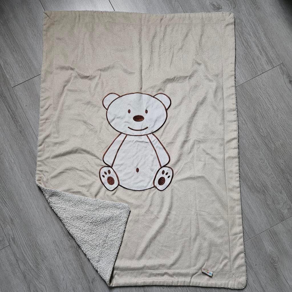 Opruiming: Zacht babydekentje met teddybeer, Kinderen en Baby's, Ophalen of Verzenden, Deken