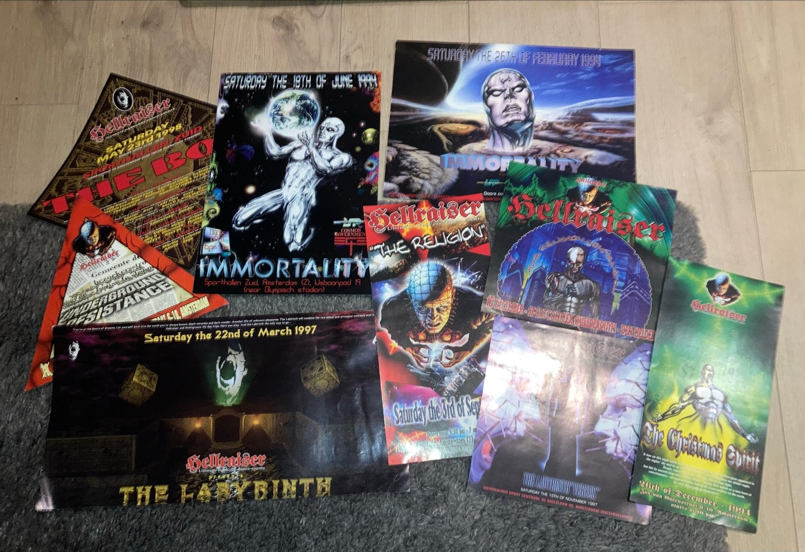 Setje grote Hellraiser flyers ISP