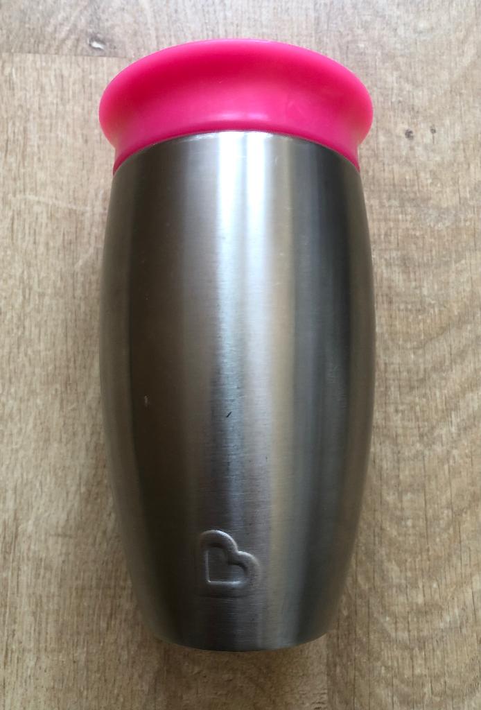 Munchkin dubbelwandig rvs drinkbeker zgan, Kinderen en Baby's, Babyvoeding en Toebehoren, Ophalen of Verzenden, Zo goed als nieuw