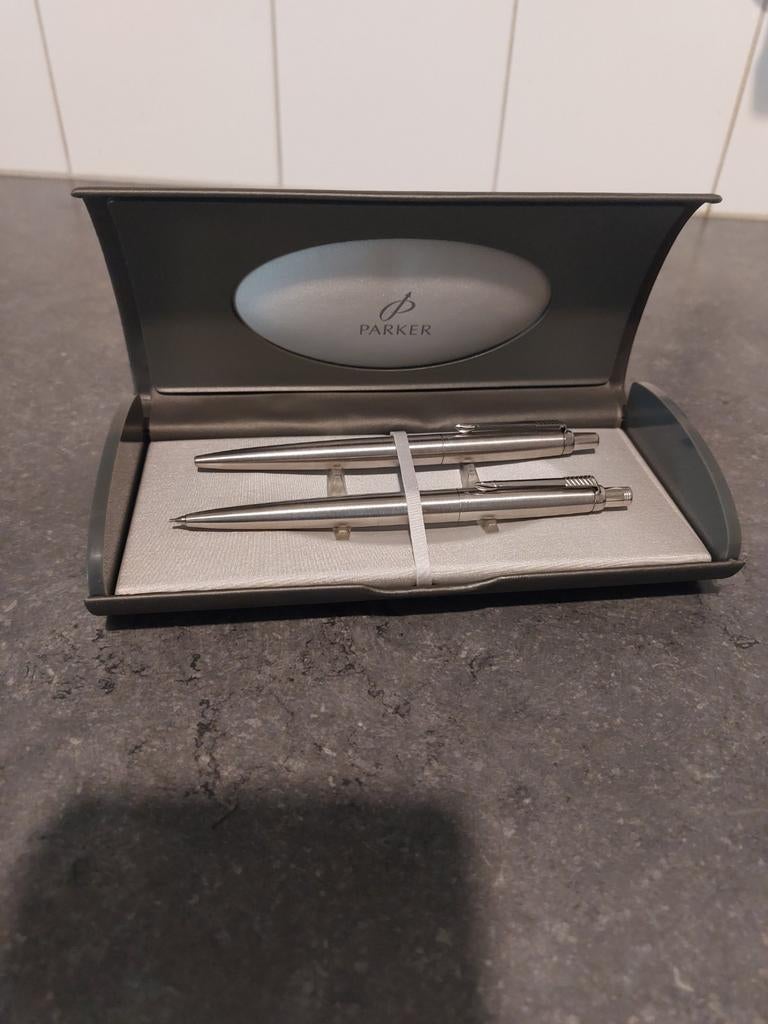 Parker Pennenset - Balpen en Vulpotlood in geschenkdoos, Verzamelen, Pennenverzamelingen, Pennenset, Parker, Ophalen of Verzenden