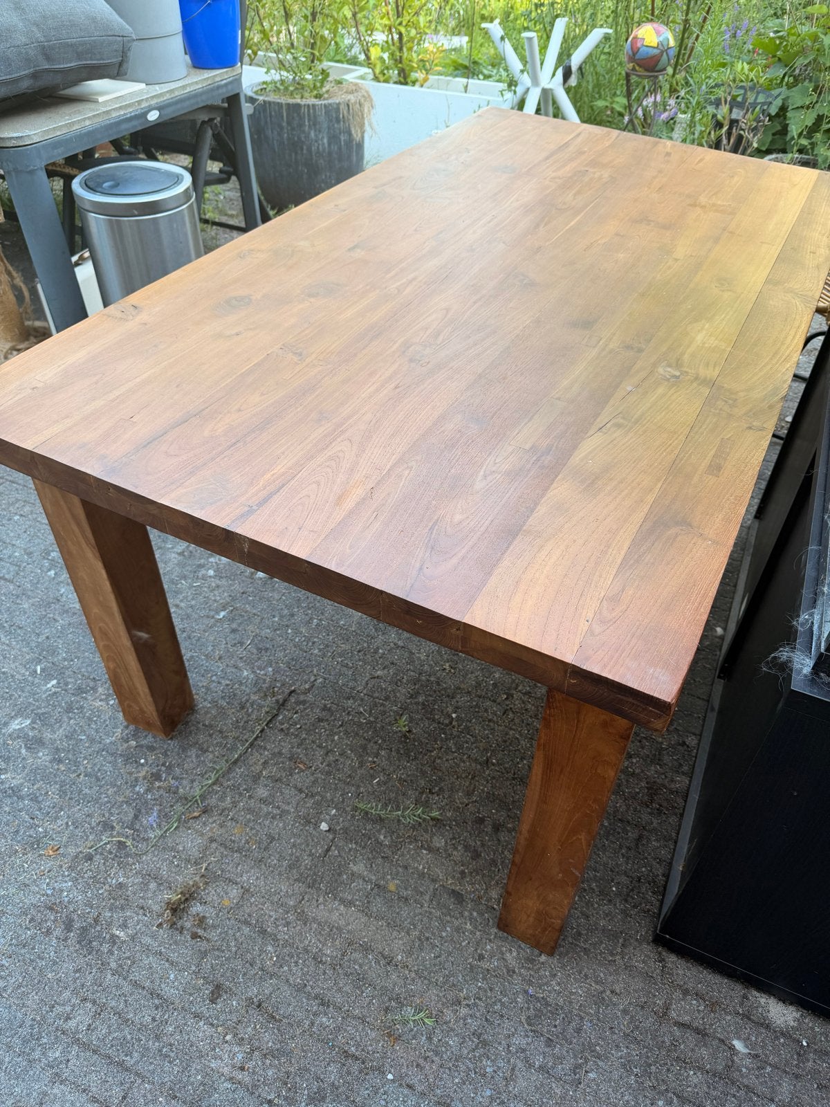 Massief houten eettafel - Robuust en duurzaam, Huis en Inrichting, Tafels | Eettafels, Ophalen, Gebruikt, 100 tot 150 cm, 50 tot 100 cm