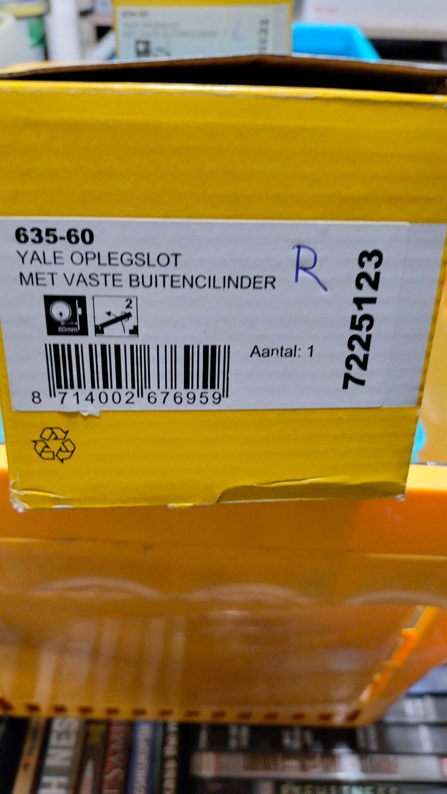 Yale Oplegslot met Vaste Buitencilinder - Nieuw, Ophalen of Verzenden, Nieuw, Overige materialen, Slot