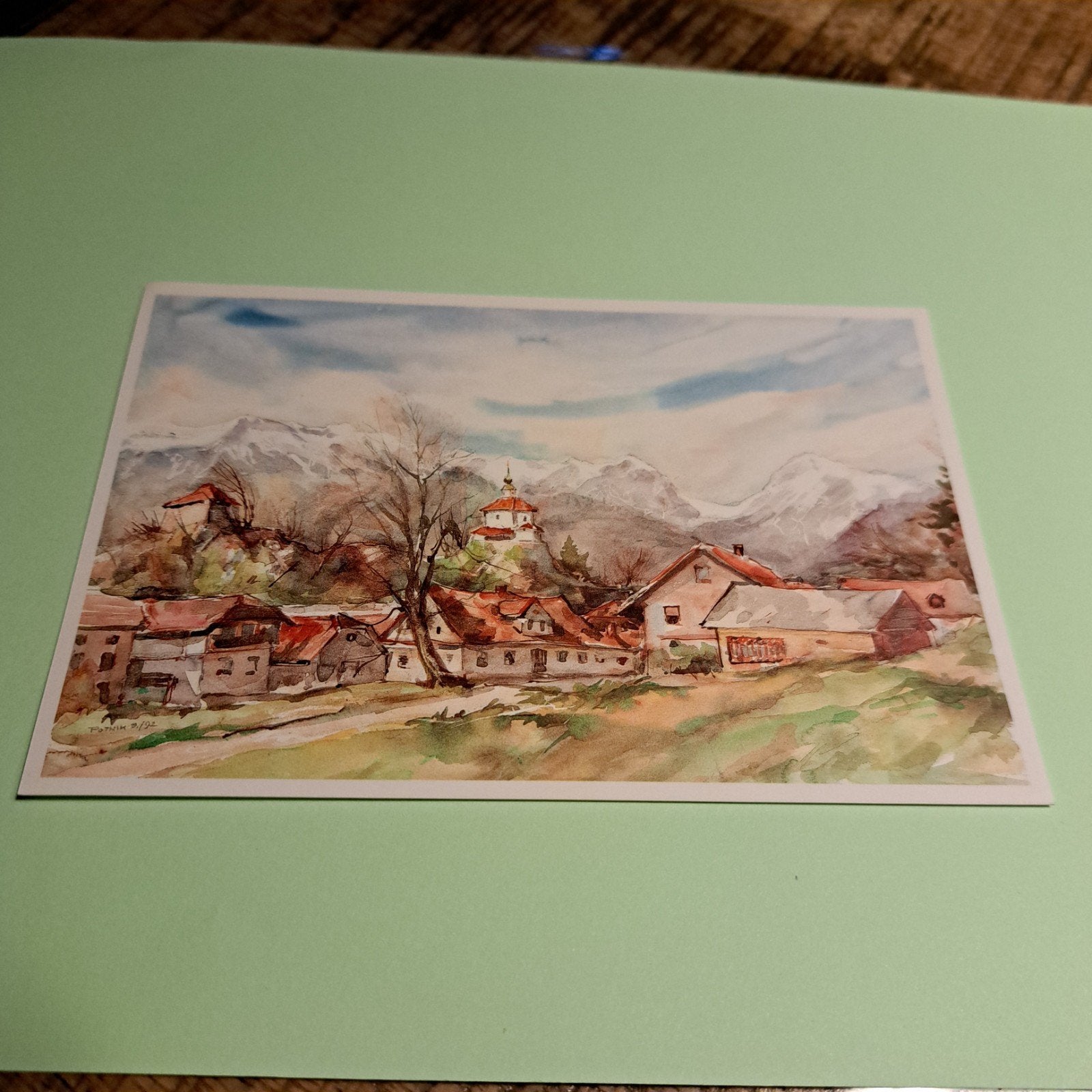Oude Ansichtkaart Kamnik Slovenië - Bogdan Potnik, Ophalen of Verzenden, 1980 tot heden, Ongelopen, Overig Europa