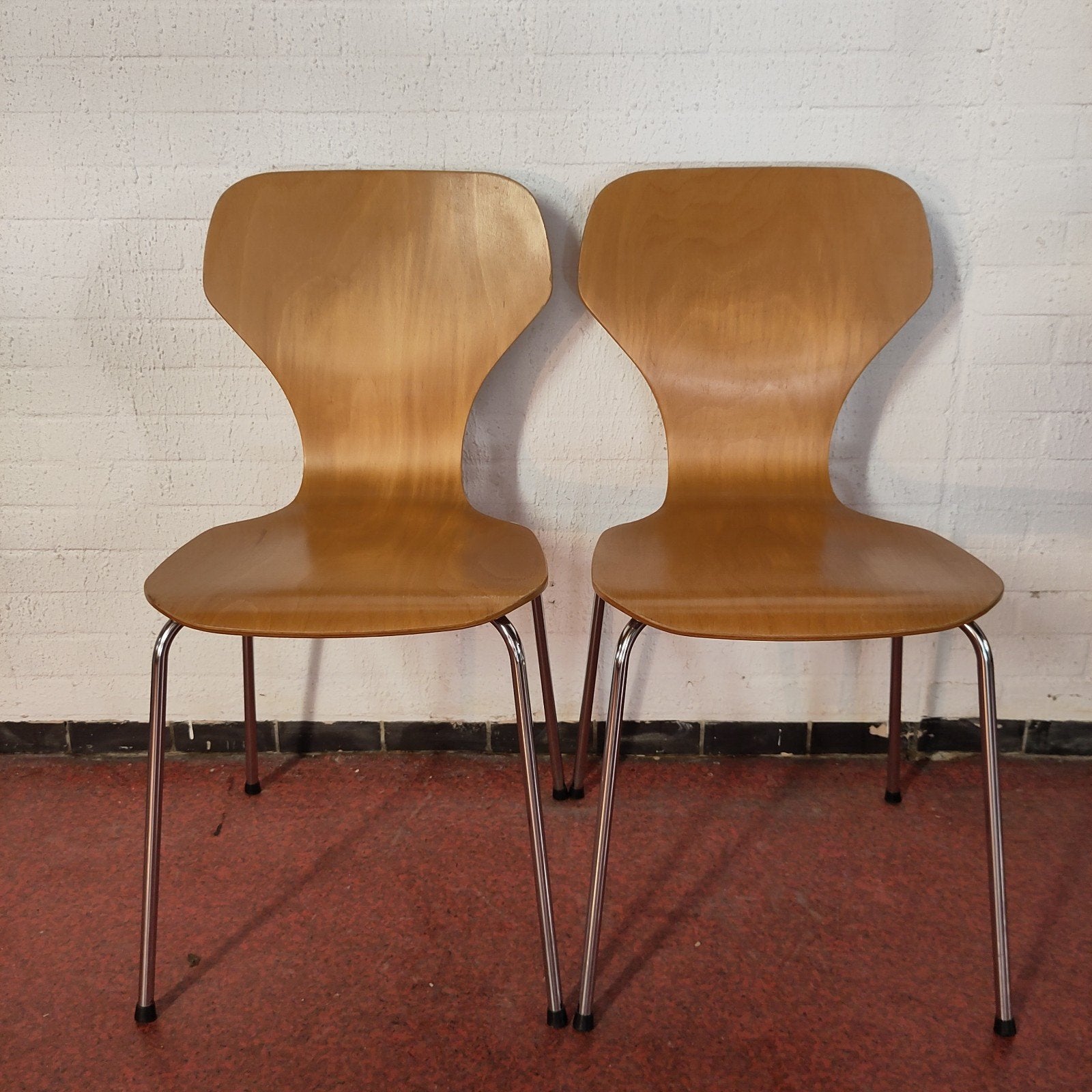 set van 2 Phoenix Denemarken vlinderstoelen, Twee, Bruin, Ophalen of Verzenden, Zo goed als nieuw