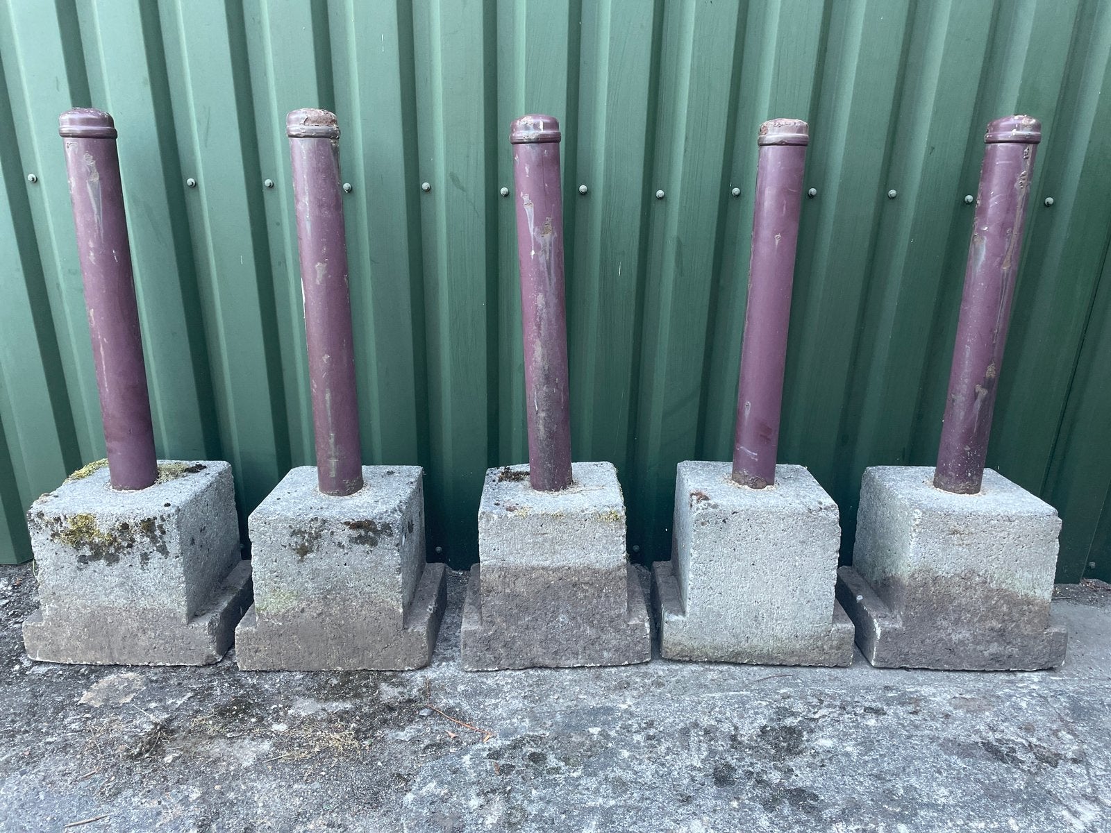 5 stuks zeer zware METALEN AFZETPALEN / HINDERPALEN, Tuin en Terras, Ophalen, Minder dan 180 cm, Palen