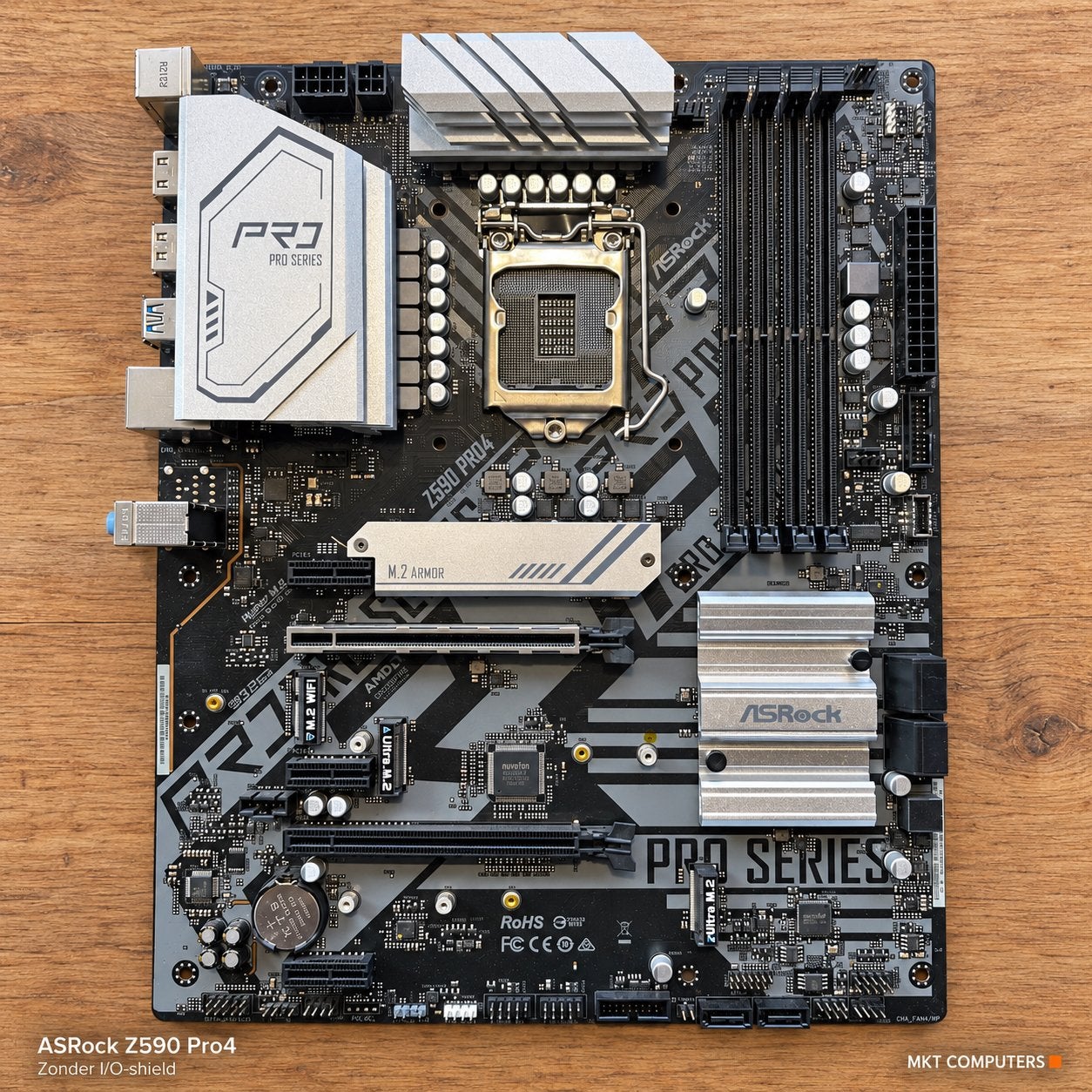 ASRock Z590 Pro4 LGA1200 ATX Moederbord, Computers en Software, Ophalen of Verzenden, Zo goed als nieuw, Intel, DDR4