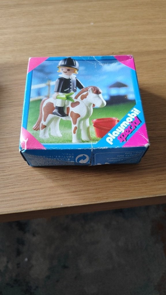 Vintage Playmobil Special ruiter met paard en doos, Gebruikt, Complete set, Ophalen of Verzenden, Country