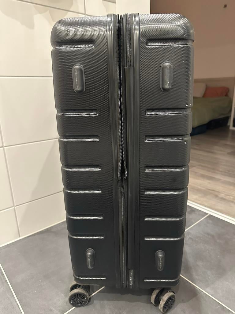 Zwarte reiskoffer met wieltjes, 40 tot 60 cm, Gebruikt, 20 tot 30 cm, Zwart