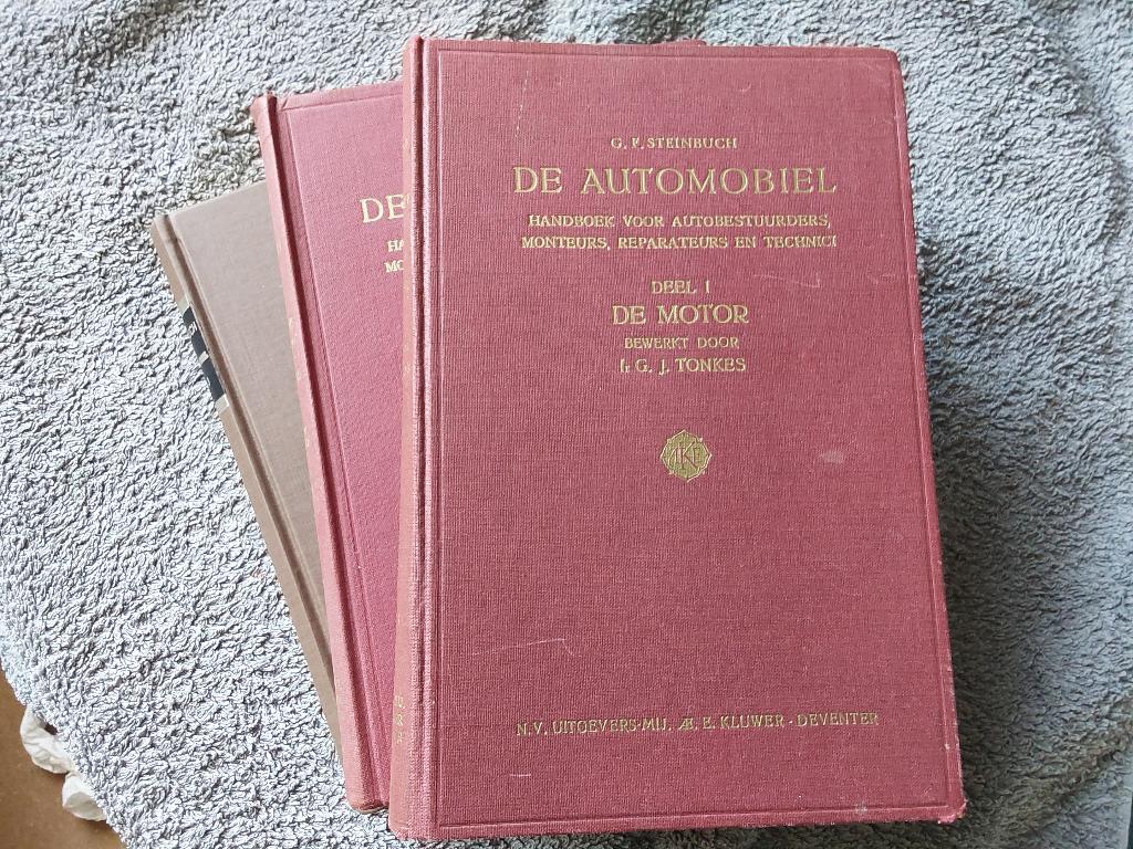 De automobiel, G.F.Steinbuch. 3delen.   1948, Diverse, Autotechniek, Ophalen of Verzenden, Zo goed als nieuw