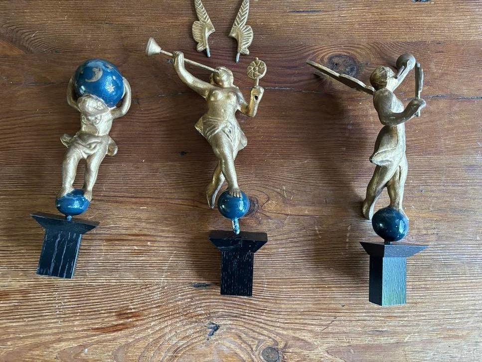 3 Beelden Friese Klok 16 cm, Antiek en Kunst, Ophalen of Verzenden