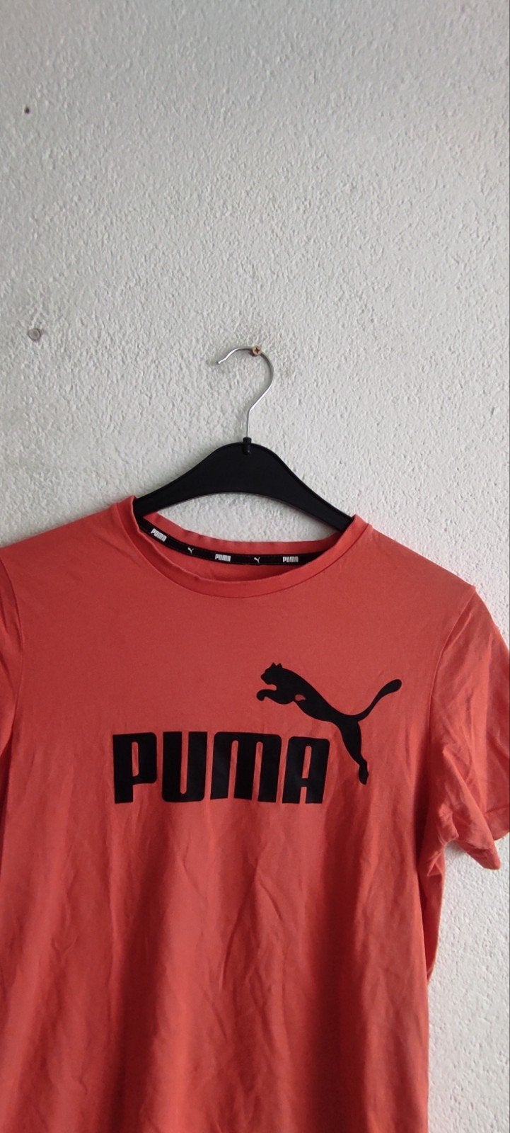 Puma T-shirt Oranje met Zwart Logoaat MaaT M, Puma, Ophalen of Verzenden, Gedragen, Overige maten