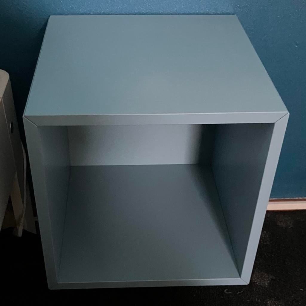 2 Blauwe IKEA Eket kastjes, Ophalen, Zo goed als nieuw