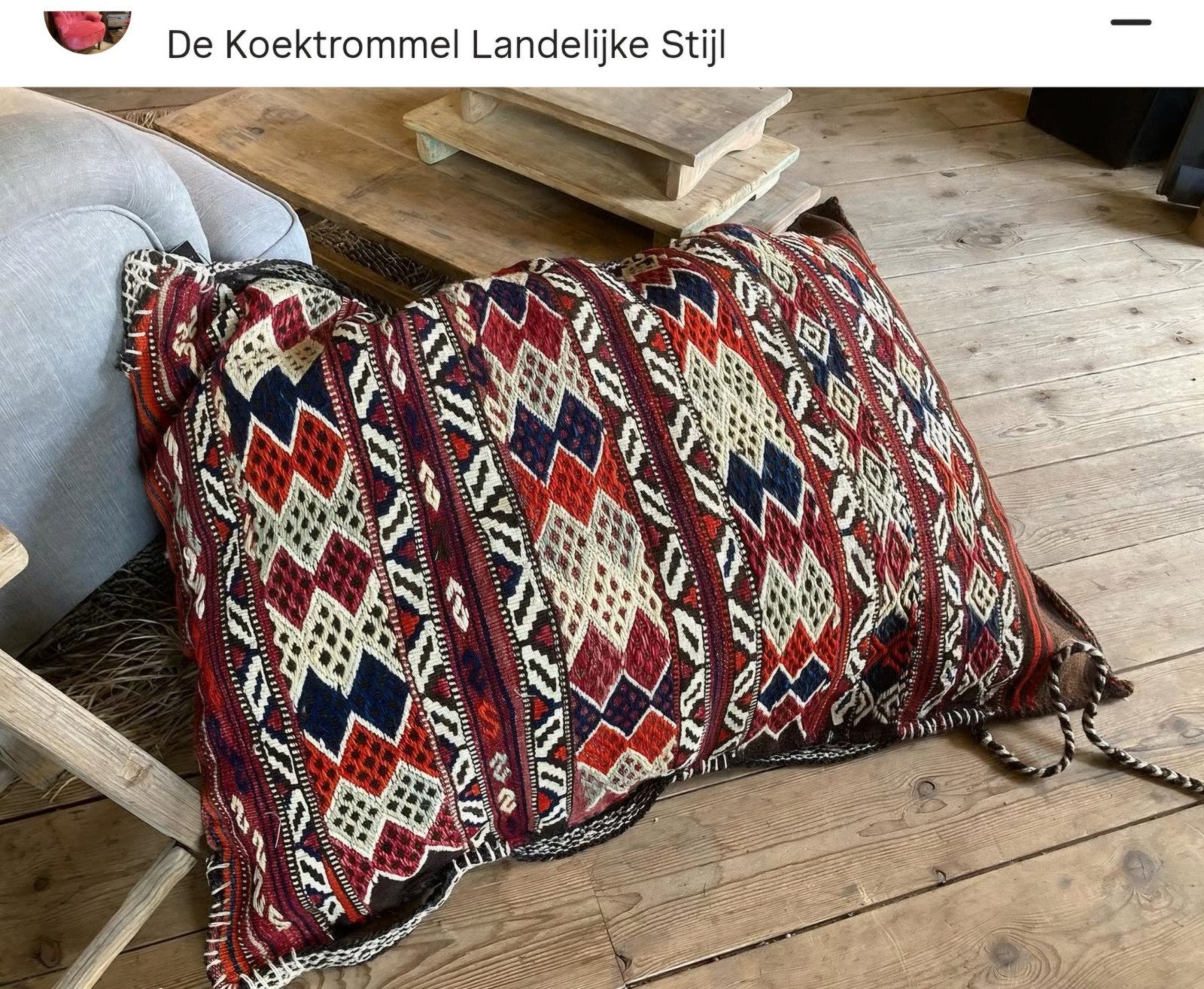 oude graanzak / kussen, Ophalen, Zo goed als nieuw, Afneembare hoes
