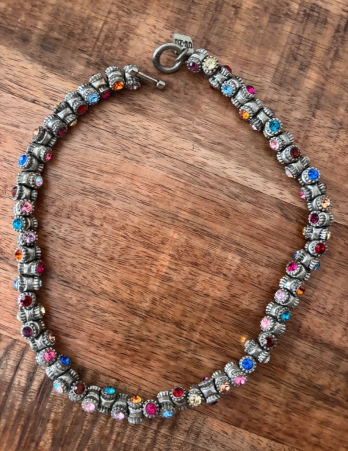 Otazu Vintage 'Tonnetjes' Ketting - Multicolor Swarovski, Met kristal, Overige materialen, Overige kleuren, Ophalen of Verzenden