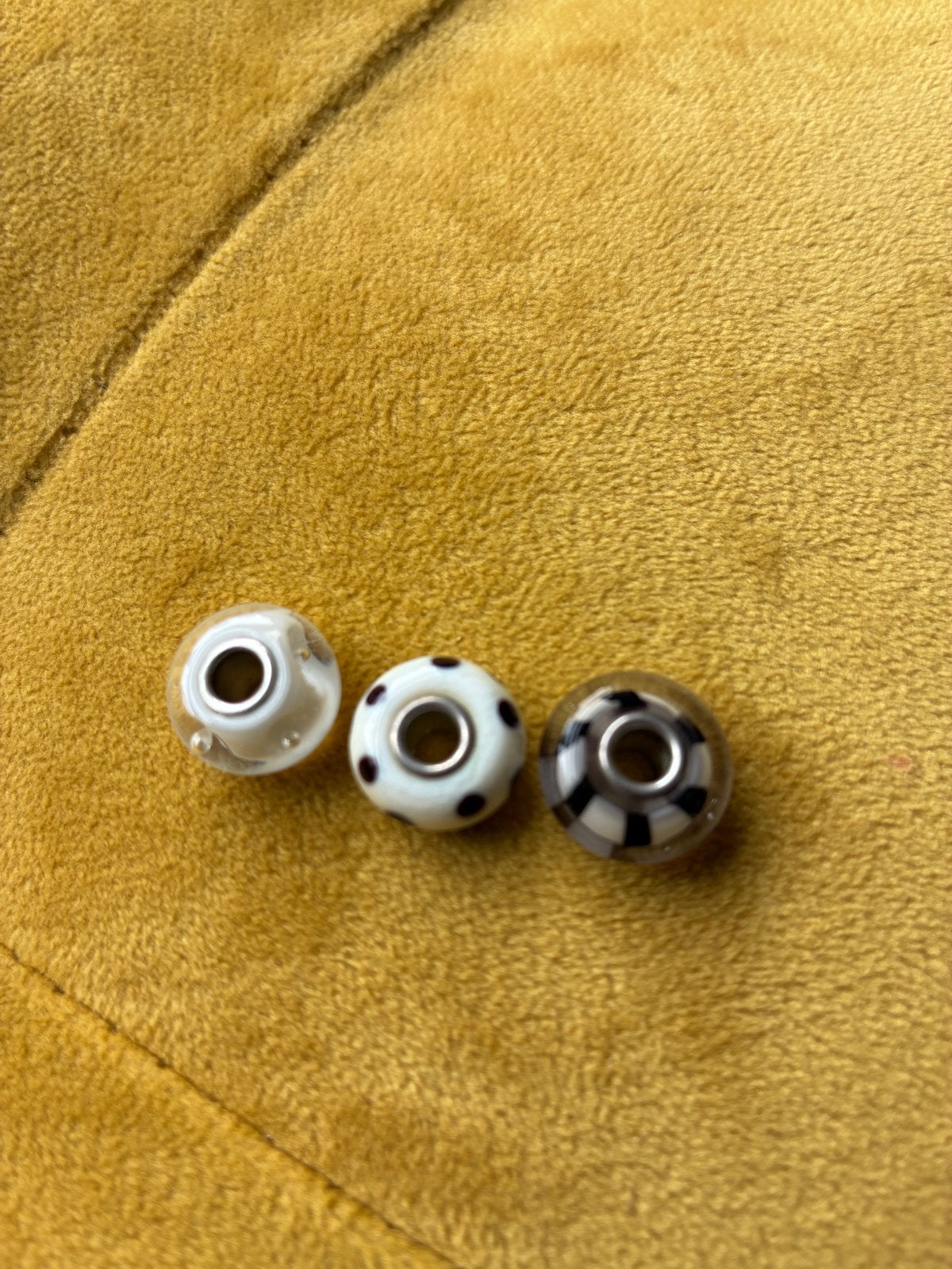 Set van 3 glazen trollbeads bedels voor armband, Overige merken, Glas of Kristal, Ophalen of Verzenden, Zo goed als nieuw