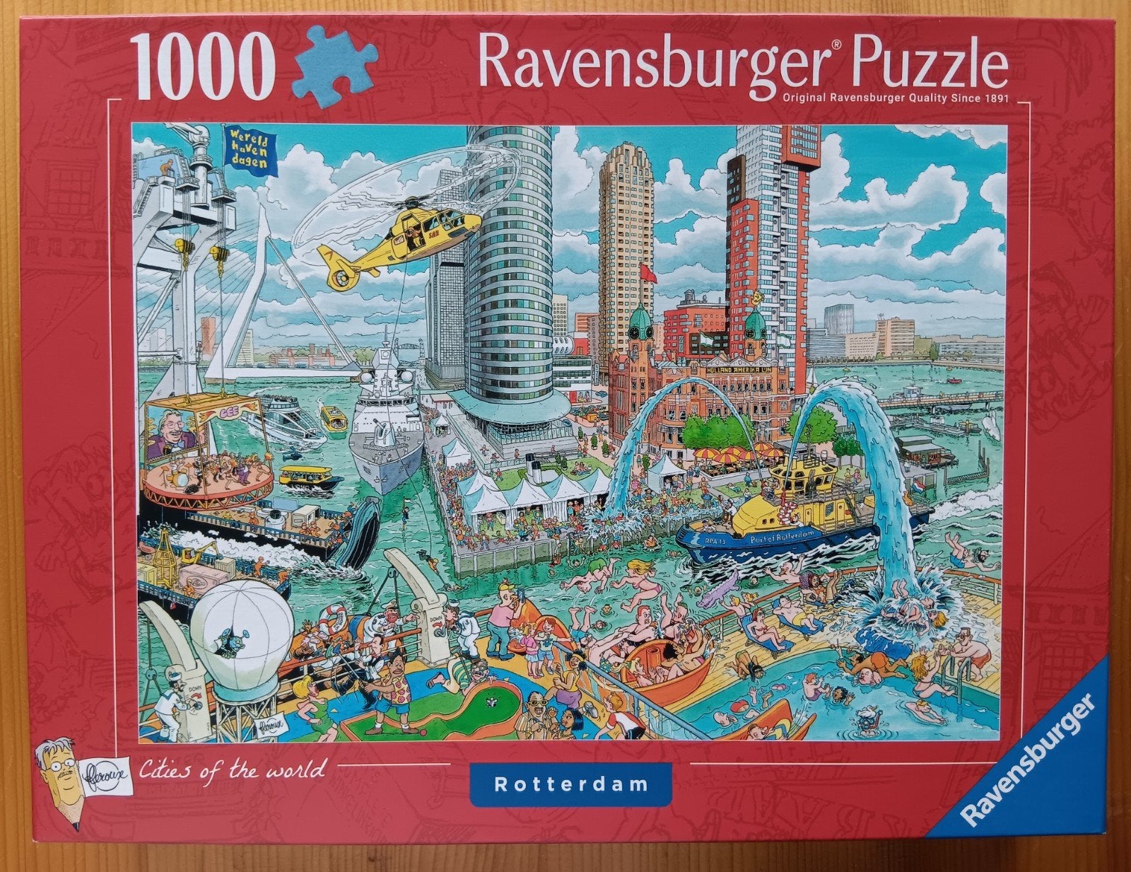 Ravensburger Cities of the World  Rotterdam, Hobby en Vrije tijd, Denksport en Puzzels, Ophalen, 500 t/m 1500 stukjes, Zo goed als nieuw