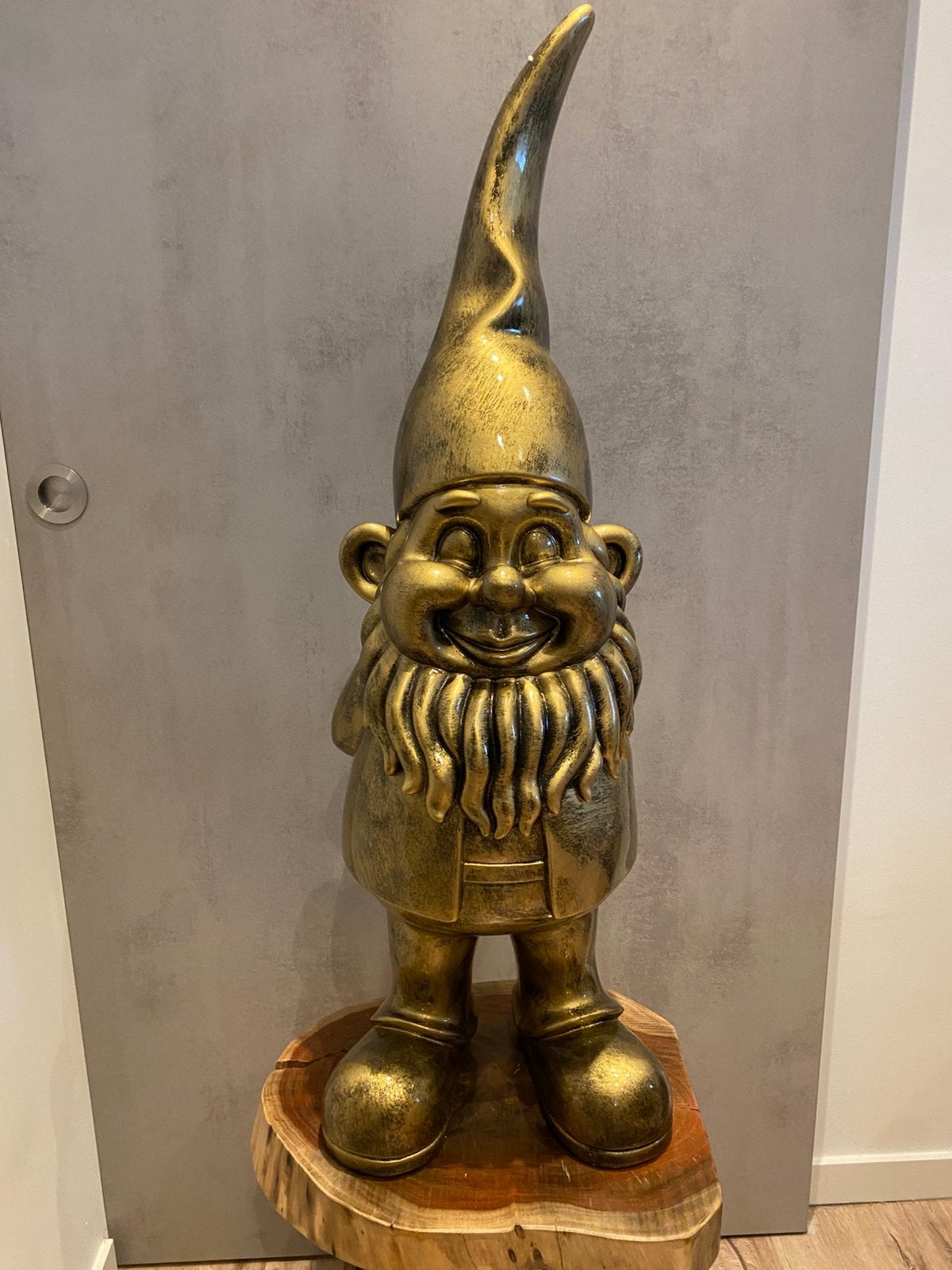 Tuinkabouter 95cm kleur antiek goud, Verzamelen, Beelden en Beeldjes, Ophalen, Nieuw, Overige typen