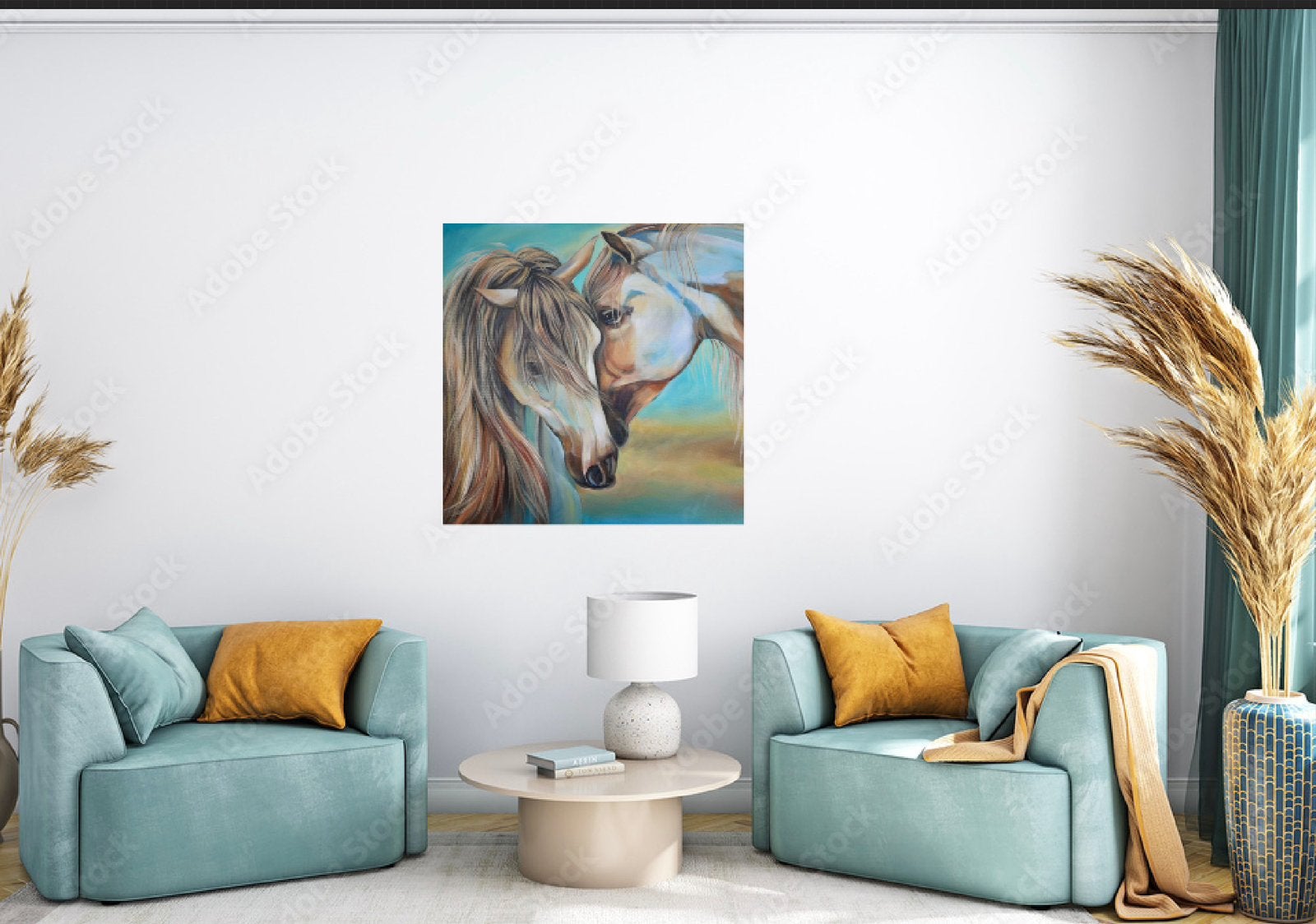 Paardenschilderij uit eigen atelier, 50 – 75, Oorspronkelijke maker, Nieuw, Ophalen of Verzenden