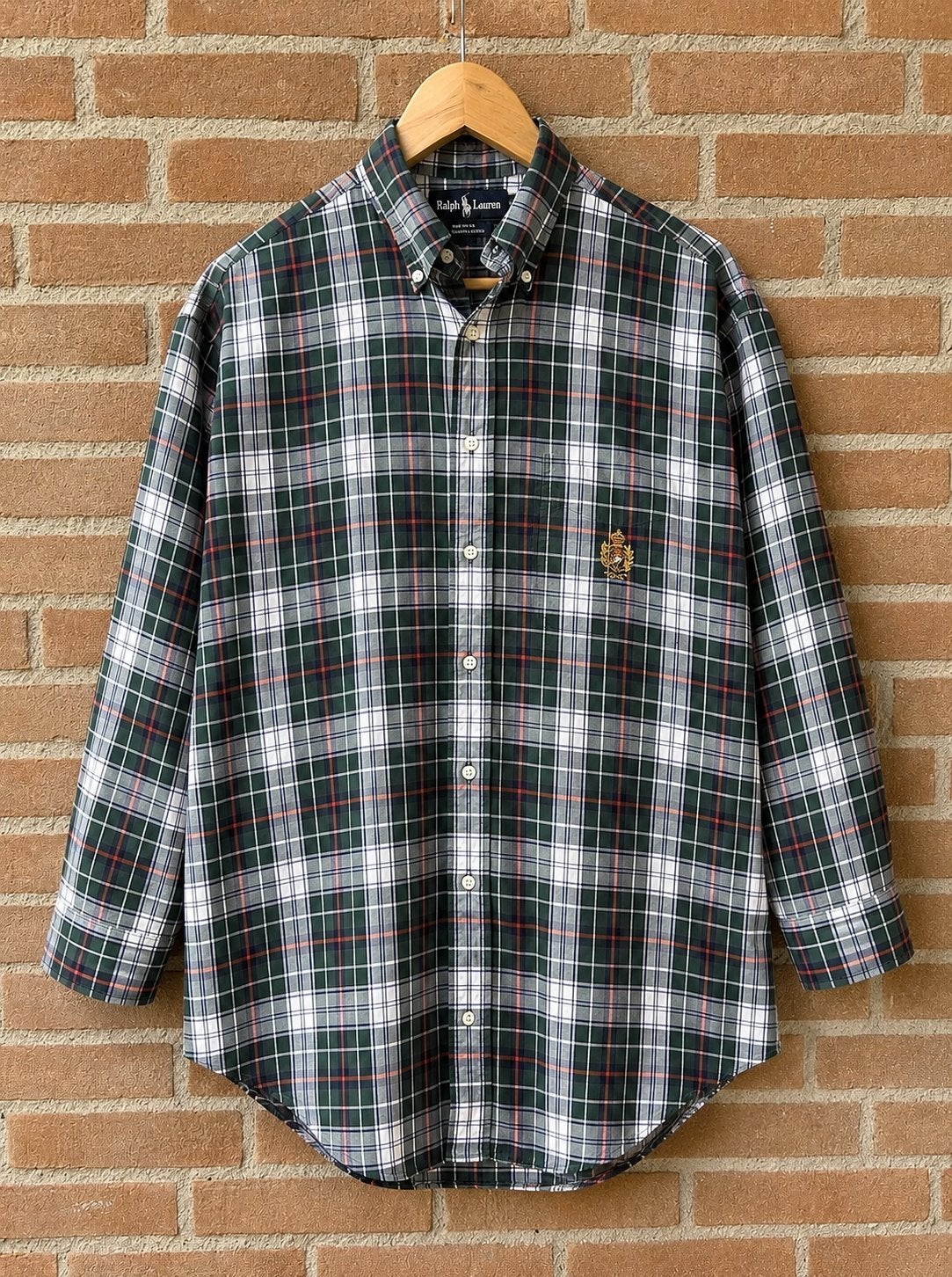 Ralph Lauren Preppy Overhemd Made USA! Brooks Brothers RRL, Ophalen of Verzenden, Zo goed als nieuw, Meerkleurig, Halswijdte 39/40 (M)