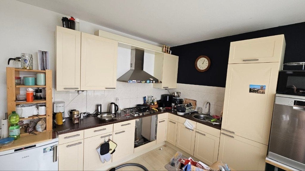 complete keuken gratis, Huis en Inrichting, Keuken | Complete keukens, Ophalen, Gebruikt, Hoekkeuken, Crème