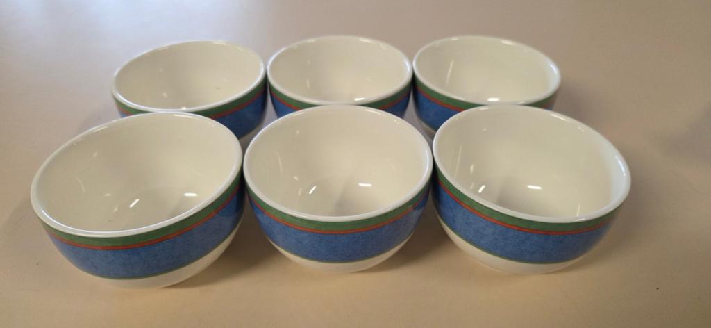 Villeroy & Boch. 6 rijstkommen. Tipo viva blue, Ophalen of Verzenden, Zo goed als nieuw, Porselein, Overige stijlen
