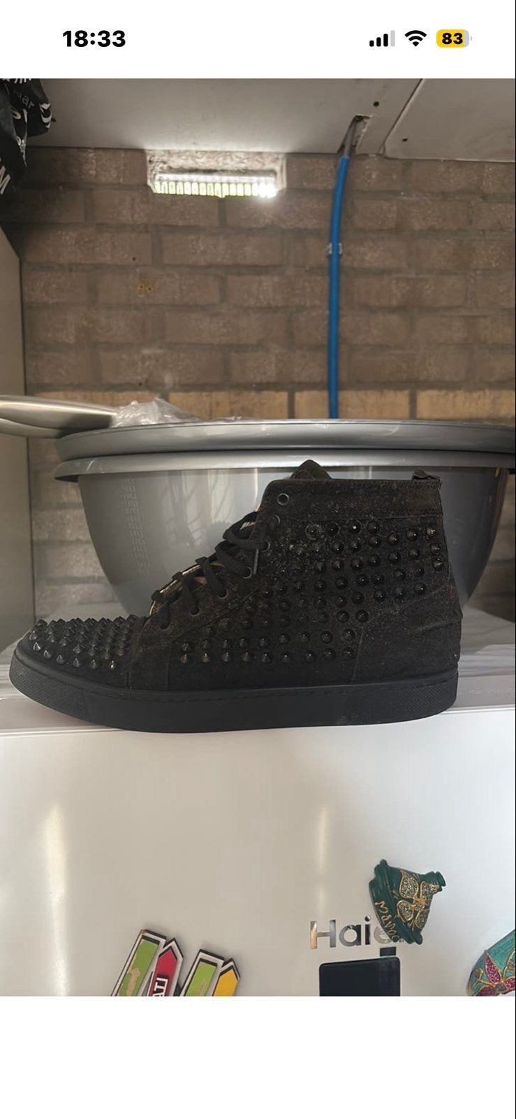 Christian louboutin, Kleding | Heren, Schoenen, Ophalen, Zo goed als nieuw, Zwart, Sneakers of Gympen