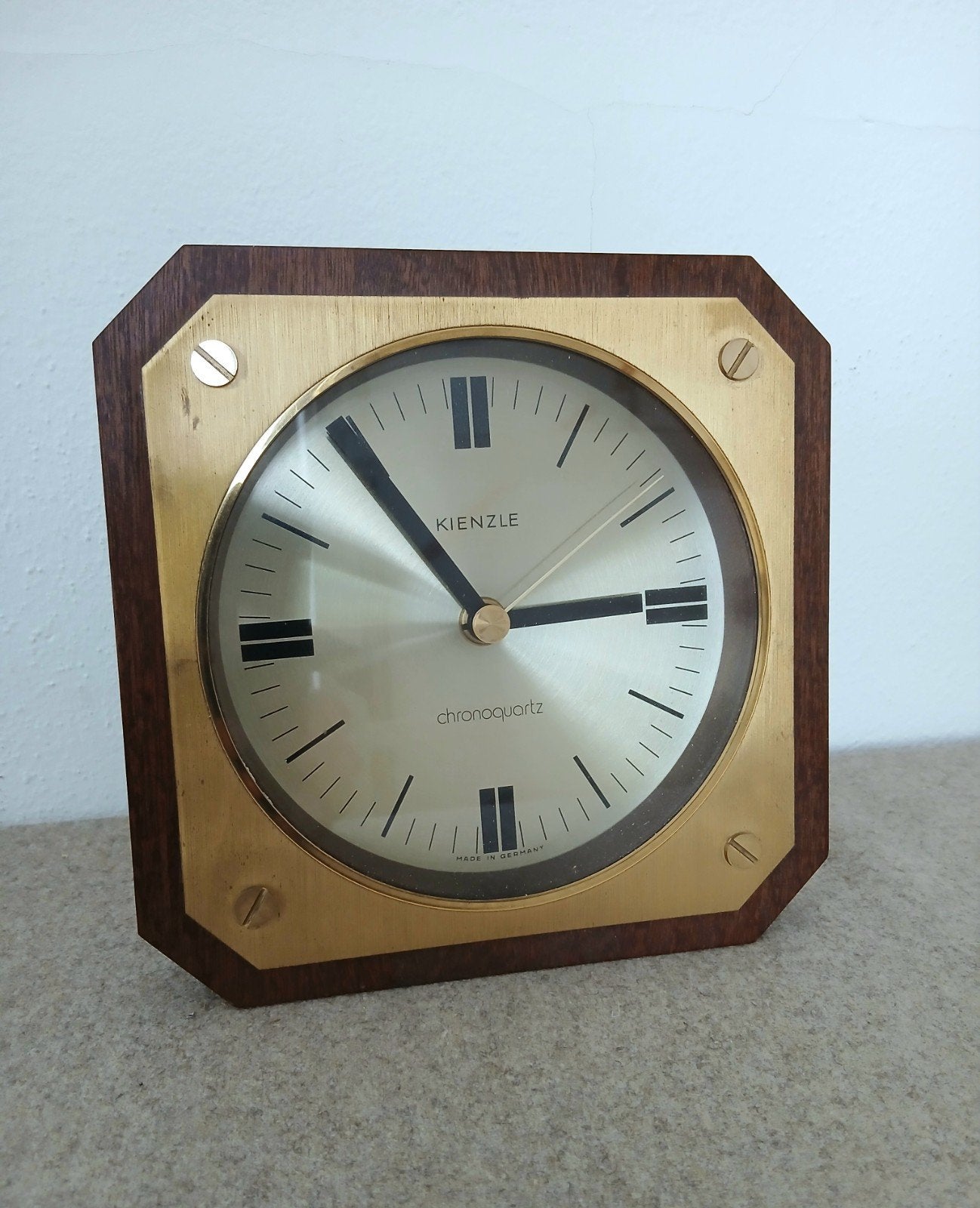 Kienzle Chronoquartz jaren 70 tafelklok, bureauklok, Ophalen