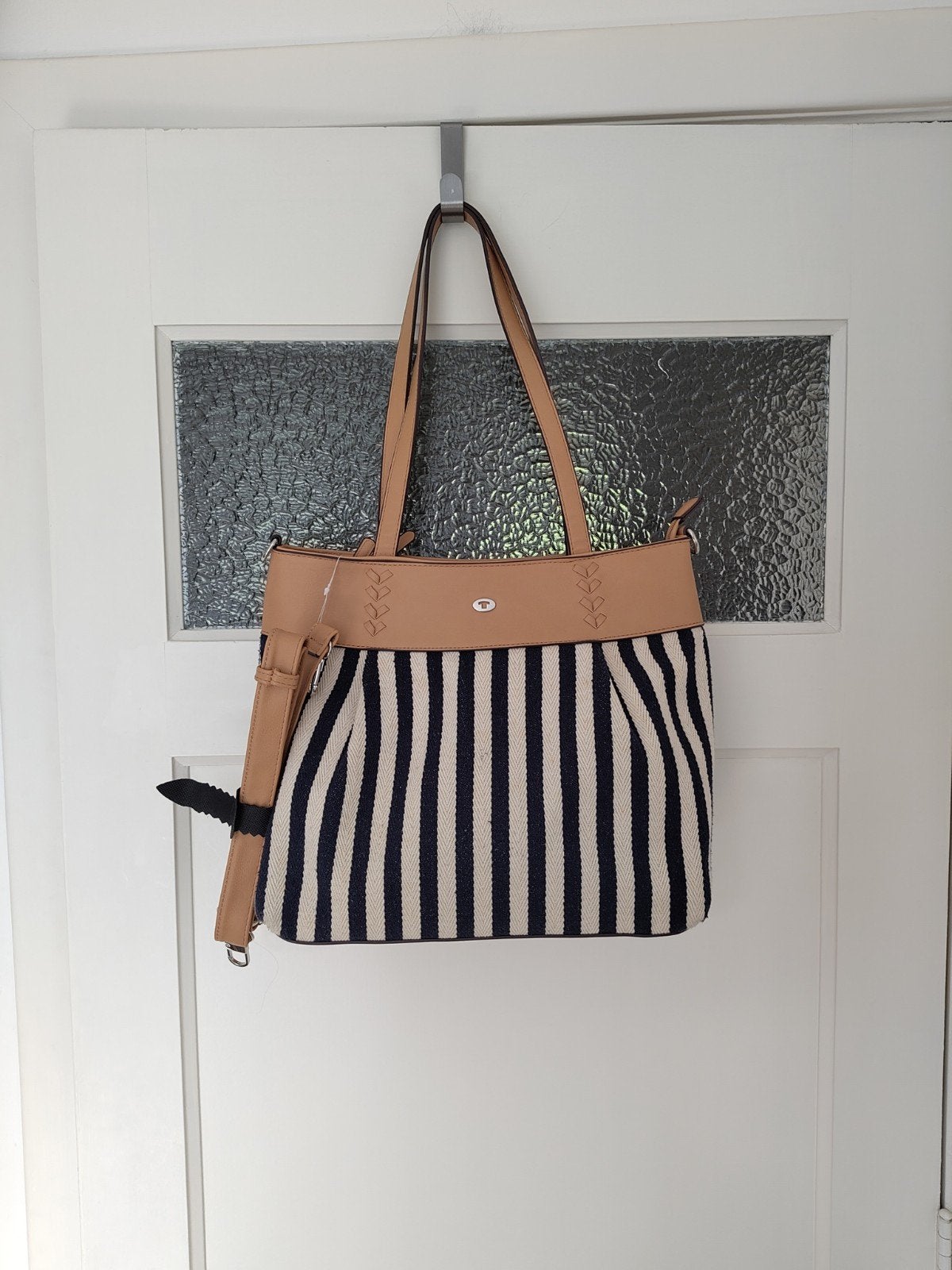 Tom Tailor gestreepte tas met afneembare schouderriem, Ophalen of Verzenden, Zo goed als nieuw, Blauw, Handtas
