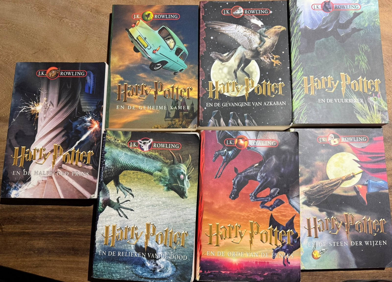 7 delen van harry potter incl de relieken van de dood, Boeken, Ophalen of Verzenden, Zo goed als nieuw